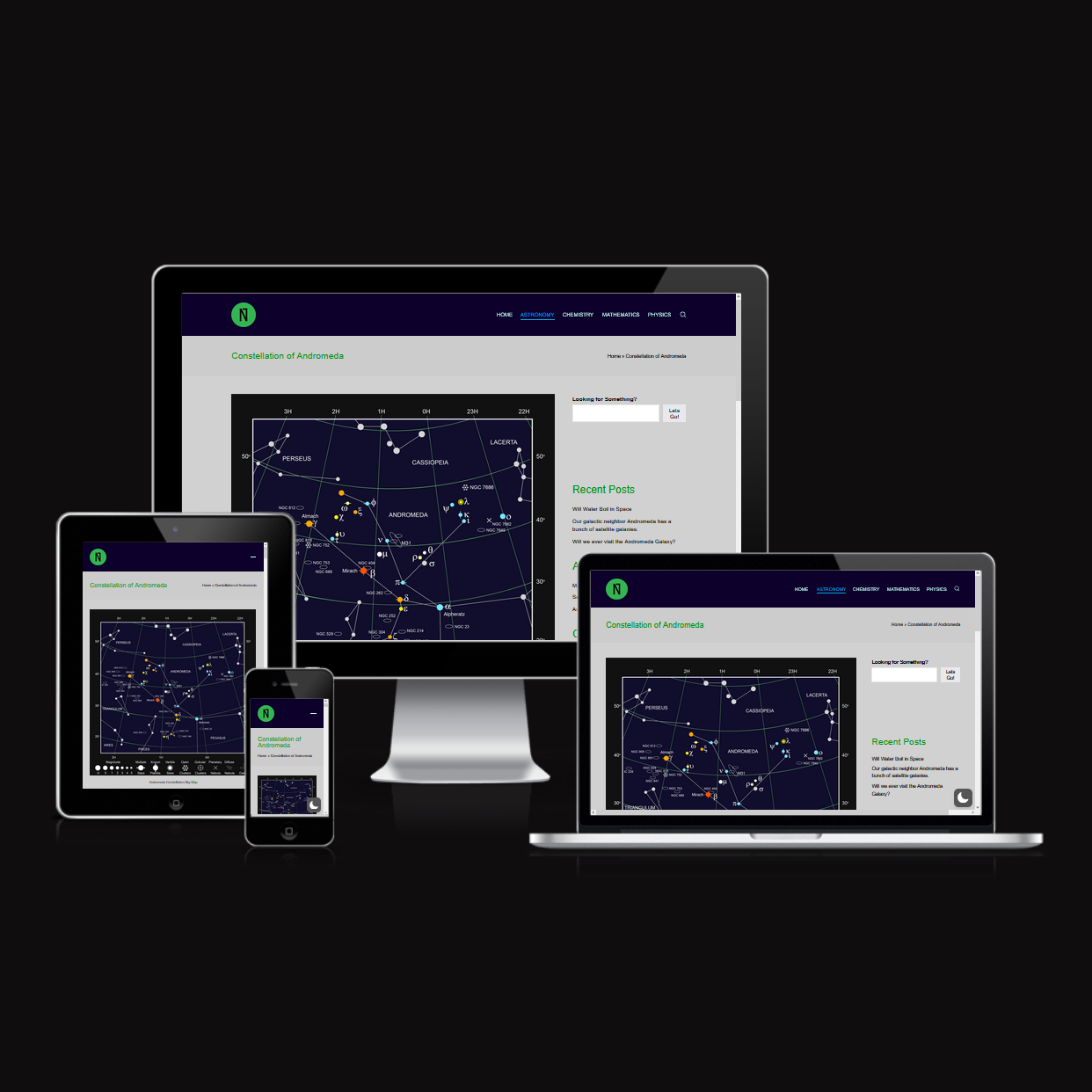 Andromeda constellation webpage